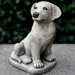 Outdoor Labrador Statue Concrete Dog Figure Stone Memorial Sculpture Cement Pet Ornament Animal Decoration Dog Lover Gift Yard Art - thumbnail 1