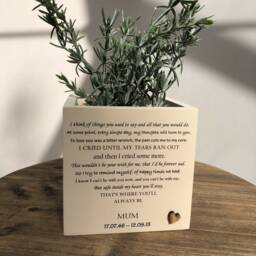 Memorial Mum Mam Mom Mummy Flower/Plant Pot Personalised Bereavement in Memory Of A Loved One ~ Mother Dad Nana Grandad Aunt Or Any Name - thumbnail 2