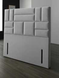 Plush Velvet Multi Panel Headboard - 54 Inch, Floor Standing