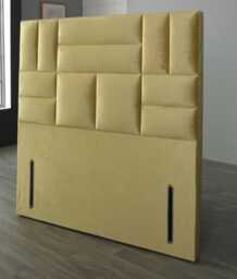 Plush Velvet Multi Panel Headboard - 54 Inch, Floor Standing - thumbnail 3