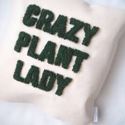 Quote Punch Cushion Cover, Crazy Plant Lady, Funny Throw Pillow, Letter Quotes About Life, Needle, Unique Pillow - thumbnail 2
