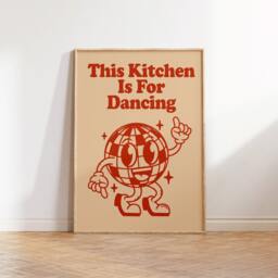 This Kitchen Is For Dancing Print, Disco Ball, Retro Poster, Trendy Wall Art, Prints, Decor, Poster 2314 - thumbnail 2