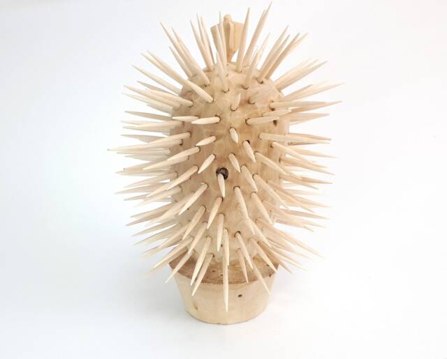Wooden Cactus, Very Thorny Hardy Flower, For Windowsill & Table, Decorates The Shelves - image 1