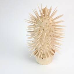 Wooden Cactus, Very Thorny Hardy Flower, For Windowsill & Table, Decorates The Shelves - thumbnail 3
