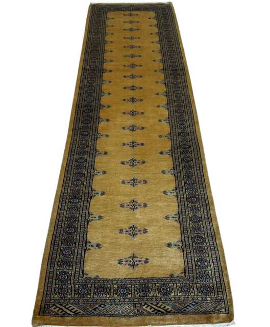 2.6x10 Golden Color Bokhara Rug - Runner Hallway Luxury Bukhara Fine Quality Woolen Afghan - image 1