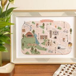 st Albans Map, Illustrated Map Of Albans, Poster, Print, Art, Illustration, Gift - thumbnail 2