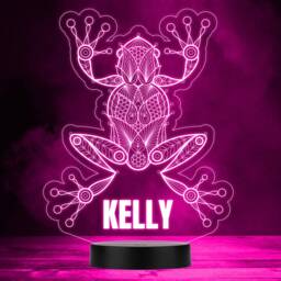 Decorative Pattern Frog Colour Changing Led Lamp Personalised Gift Night Light - Bedroom - thumbnail 1