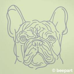 French Bulldog Wall Decal Dog Line Drawing Art Sticker - thumbnail 2