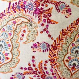 Pillow Cover Pink Paisley - Floral Patterned Decorative Throw Cushion - thumbnail 4