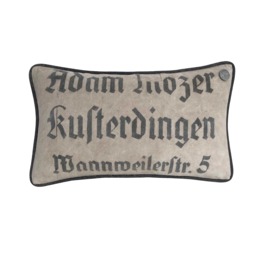 "Antique German Grain Sack Pillow From The 1913 - 19"" X 11" - thumbnail 1