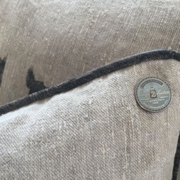 "Antique German Grain Sack Pillow From The 1913 - 19"" X 11" - thumbnail 3