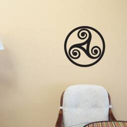 Triple Spiral Wall Art Triskelion Celtic Symbol - Pagan Wiccan Decal - thumbnail 3