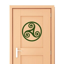 Triple Spiral Wall Art Triskelion Celtic Symbol - Pagan Wiccan Decal - thumbnail 2
