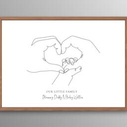 New Baby Gift, Family Tree, A Chapter Begins, Shower Members Print, Elephant Family, Boy - thumbnail 3