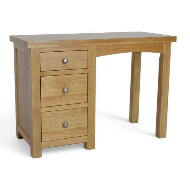 Solid Oak Desk, Contemporary Finish, 3 Drawer Dressing Table - image 1