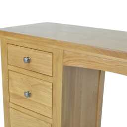 Solid Oak Desk, Contemporary Finish, 3 Drawer Dressing Table - thumbnail 3