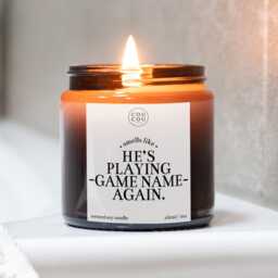 Personalised Video Game Candle, Funny Gift For Gamers, Luxury Soy Wax - thumbnail 1