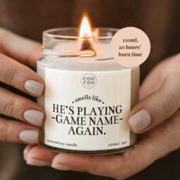 Personalised Video Game Candle, Funny Gift For Gamers, Luxury Soy Wax - thumbnail 2