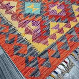Kilim Rug Multicolour, Handmade Artisan Afghan Turkish Scandinavian Navajo Bohemian Flatweave Natural Wool 122x78 cm - thumbnail 2