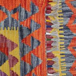 Kilim Rug Multicolour, Handmade Artisan Afghan Turkish Scandinavian Navajo Bohemian Flatweave Natural Wool 122x78 cm - thumbnail 3