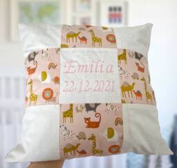 Personalised Baby Birth Cushion, Nursery Decor, Cushion - Cover Only, Newborn