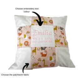 Personalised Baby Birth Cushion, Nursery Decor, Cushion - Cover Only, Newborn - thumbnail 2