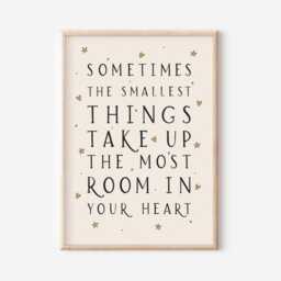 Sometimes The Smallest Things Take Up Most Room in Your Heart, Winnie The Pooh, Nursery Print, Unframed, A1/A2/A3/A4/A5, Quote Print - thumbnail 2