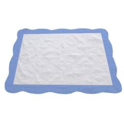 Personalized Baby Boy Baptism Quilt, Embroidered Cross Blanket - thumbnail 4