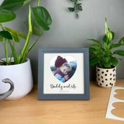 Father's Day Gift, Personalised Family Photo Frame, Office Desk Picture Daddy & Me, We Love You Dad, Daddy's Girl, I Pops - thumbnail 2