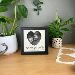 Father's Day Gift, Personalised Family Photo Frame, Office Desk Picture Daddy & Me, We Love You Dad, Daddy's Girl, I Pops - thumbnail 3