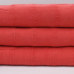 "Stone Washed Throw, Turkish Blanket, Red Blanket, Soft Throw, 67""x85" - thumbnail 3