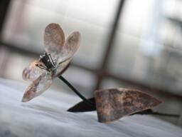 Metal Flower Sculpture, Tulip Blossom, Unfading Eternal By The Steel Style Things, 7Th Copper Anniversary - thumbnail 1