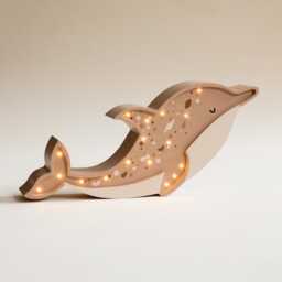 Dolphin Handmade Wooden Night Light For Kids Furniture Ocean Theme Sea Nursery Decoration Baby Shower Gift Birthday For Kid - thumbnail 1