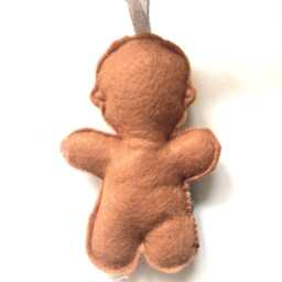 Construction Worker, Felt Gingerbread Man, Christmas Decoration - thumbnail 4