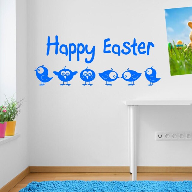 Easter Eggs Wall Stickers Kids Nursery Play Room Home Art Decoration Children Decals Removable Handmade School Bedrooms Bright Vc-A149 - image 1
