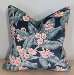 Linwood Omega Prints Loseley Lagoon & Velvet Cushion Cover 45x45 cm - thumbnail 1