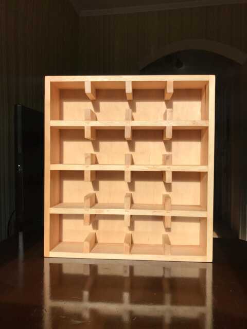 Coffee Mug Shelves, Tea Cup Shelf, Mug Cubby, Wall Mounted Wall Cup Varnish, Wooden Display Cubby - image 1