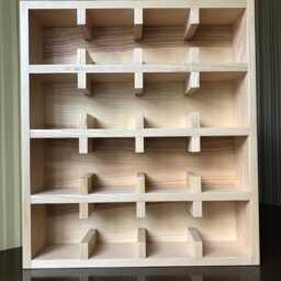 Coffee Mug Shelves, Tea Cup Shelf, Mug Cubby, Wall Mounted Wall Cup Varnish, Wooden Display Cubby - thumbnail 2