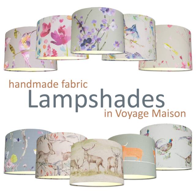 Lampshades Made With Voyage Maison Designer Fabrics - Birds Various Sizes Free UK Delivery - image 1