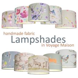Lampshades Made With Voyage Maison Designer Fabrics - Birds Various Sizes Free UK Delivery
