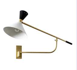Italian Vintage Brass Wall Sconce With Long Swing Arm Lamp Light Handmade Raw Fixture Kitchen Bedside Lounge