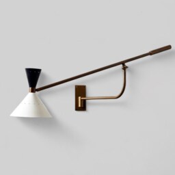 Italian Vintage Brass Wall Sconce With Long Swing Arm Lamp Light Handmade Raw Fixture Kitchen Bedside Lounge - thumbnail 2