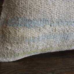 Vintage Handwoven Kilim Pillow Cover - 16 Inch Hemp Wool Linen Cushion - thumbnail 3