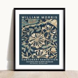 William Morris Honeysuckle Print Vintage Exhibition Poster - thumbnail 2
