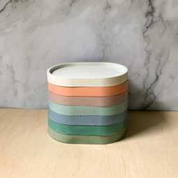 Modern Concrete Planter For Succulents & Cacti, Boho Room Decor - thumbnail 4