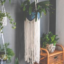 Extra Large Macrame Plant Hanger, Plant Pot Holder, Indoor Room Decor, Fringe Hanger, Holder - thumbnail 2