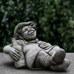 Fantasy Relaxion Farmer Statue Concrete Laying Man Sculpture Stone Person Decoration Handmade Ornament Front Door Figurine Gift - thumbnail 2