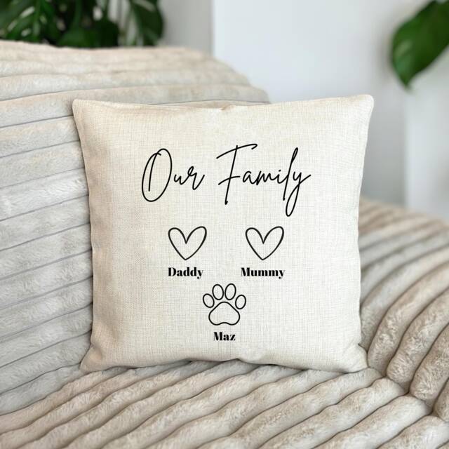Personalised Cushion - Personalized Pillow Family Cozy Decor Christmas Anniversary Gift For Her Family Decor - image 1