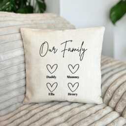 Personalised Cushion - Personalized Pillow Family Cozy Decor Christmas Anniversary Gift For Her Family Decor - thumbnail 3