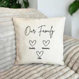 Personalised Cushion - Personalized Pillow Family Cozy Decor Christmas Anniversary Gift For Her Family Decor - thumbnail 2